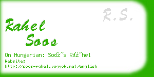 rahel soos business card